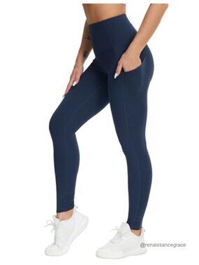 High Waist Yoga Pants Leggings with Pockets Tummy Control Athletic